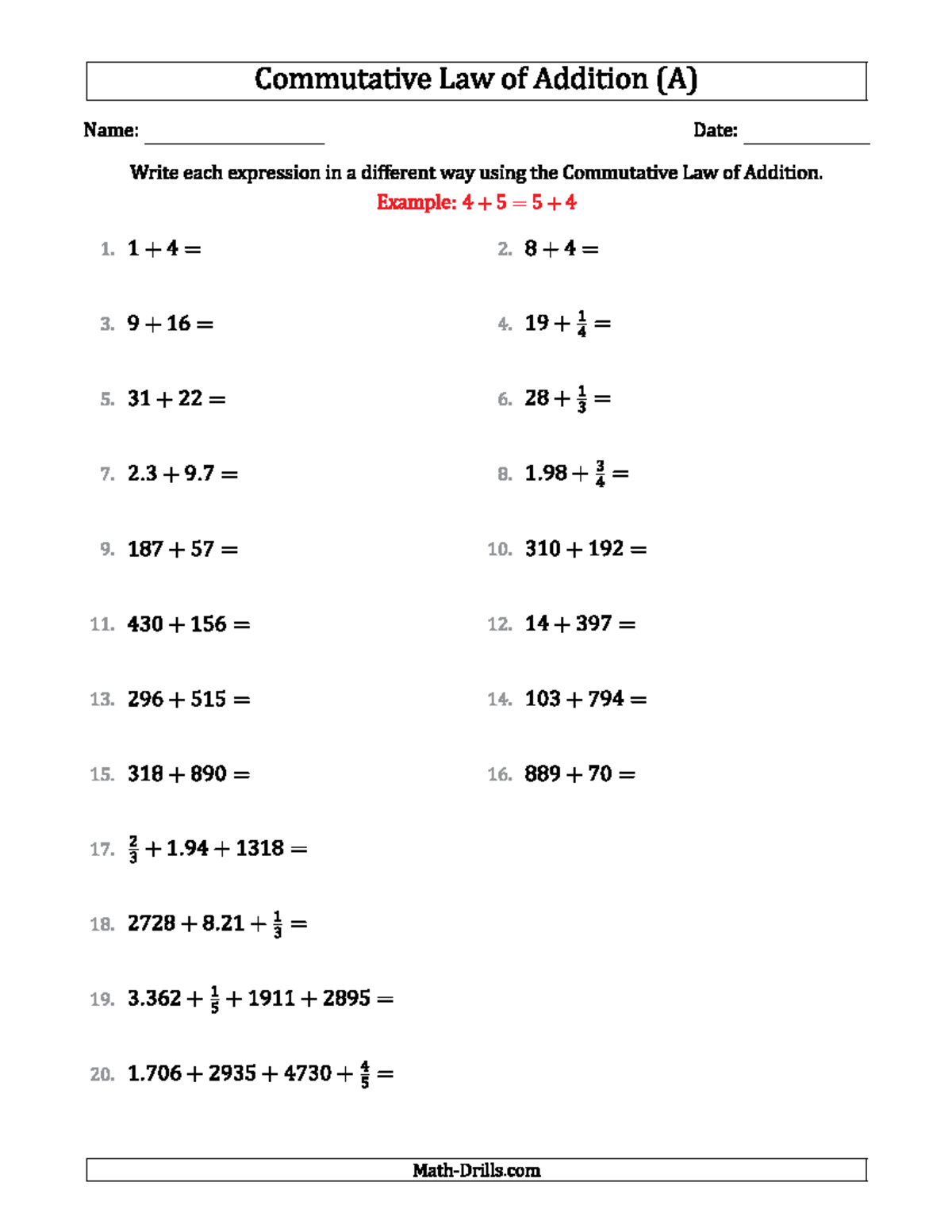 1 1 commutative law of addition mat 630 studocu