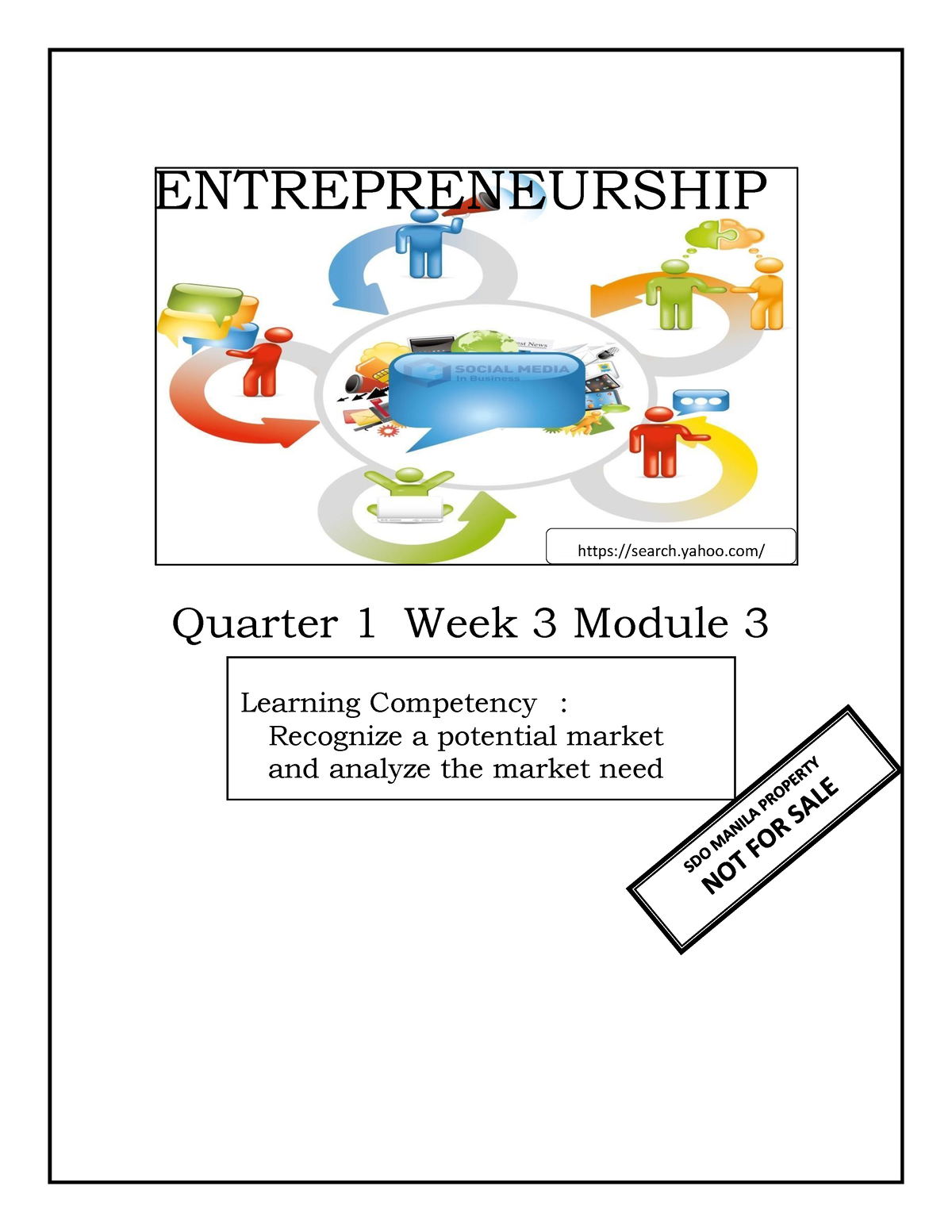 Enterprenuership Potential Market March 13 17 - Quarter 1 Week 3 Module ...