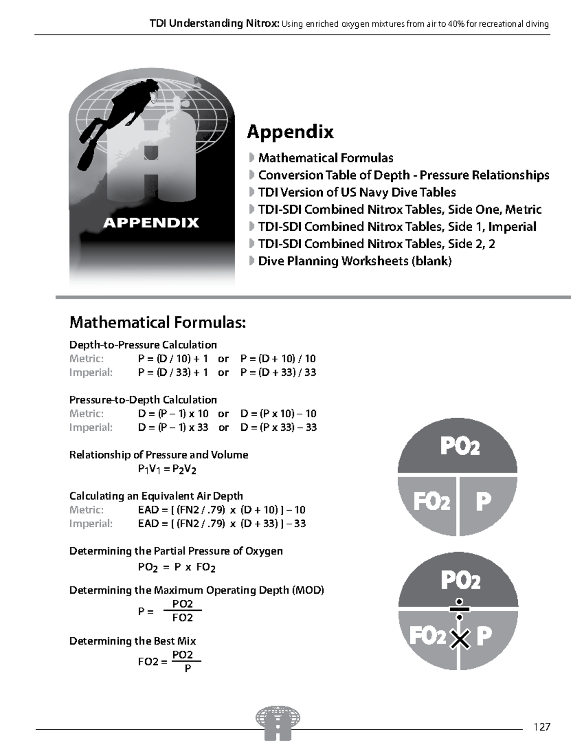 nitrox gas grafica - TDI Understanding Nitrox: Using enriched oxygen ...