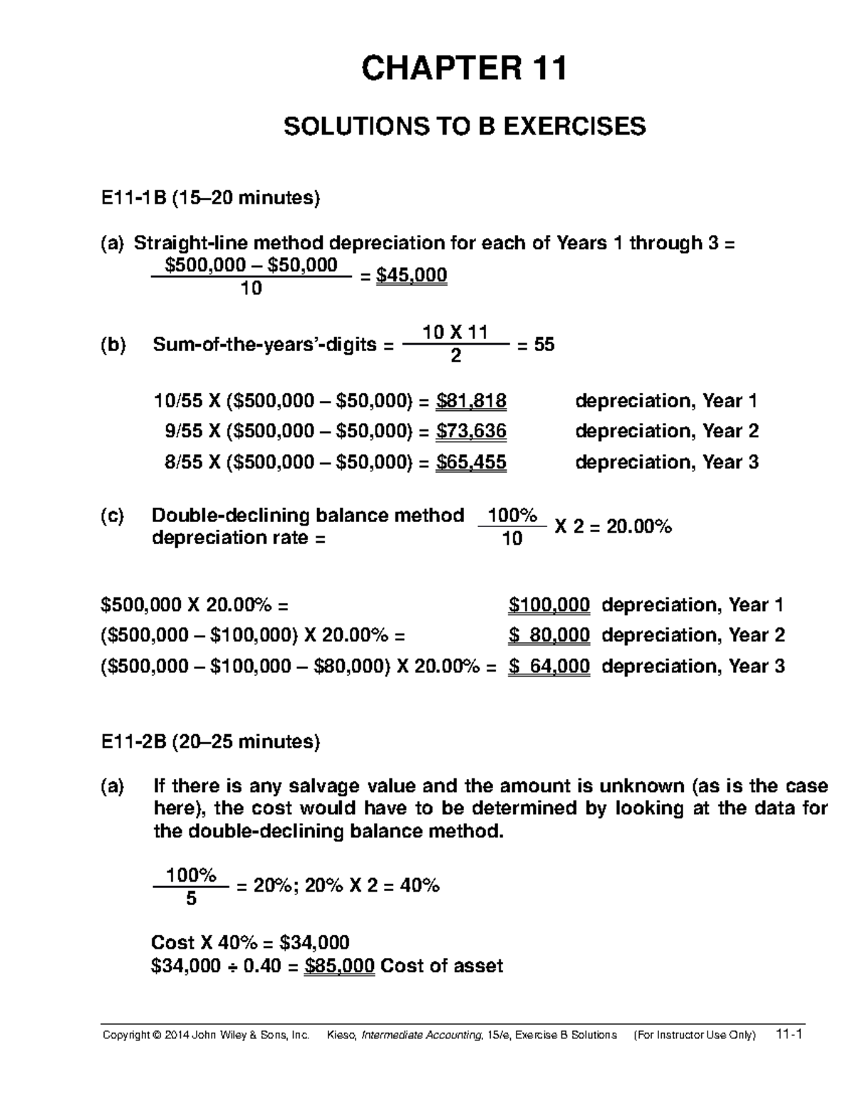 Solution Manual Intermediate Accounting 15th Kiesoch 11 - CHAPTER 11 ...