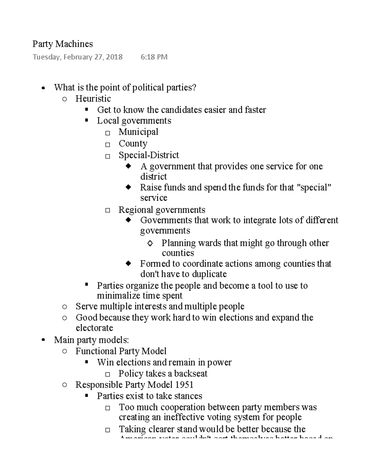 Party Machines Lecture notes 34 Party Machines Tuesday, February