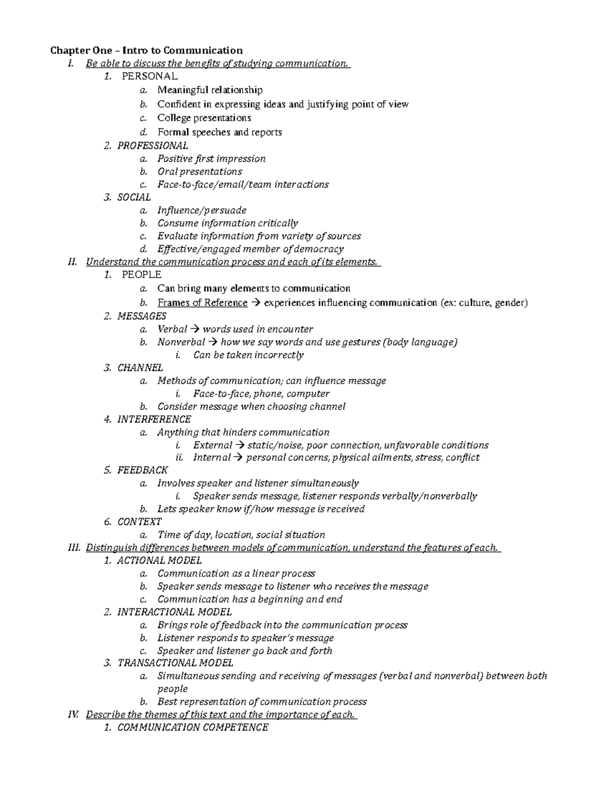 2017-Communicating Effectively-Midterm Study Guide - Chapter One ...