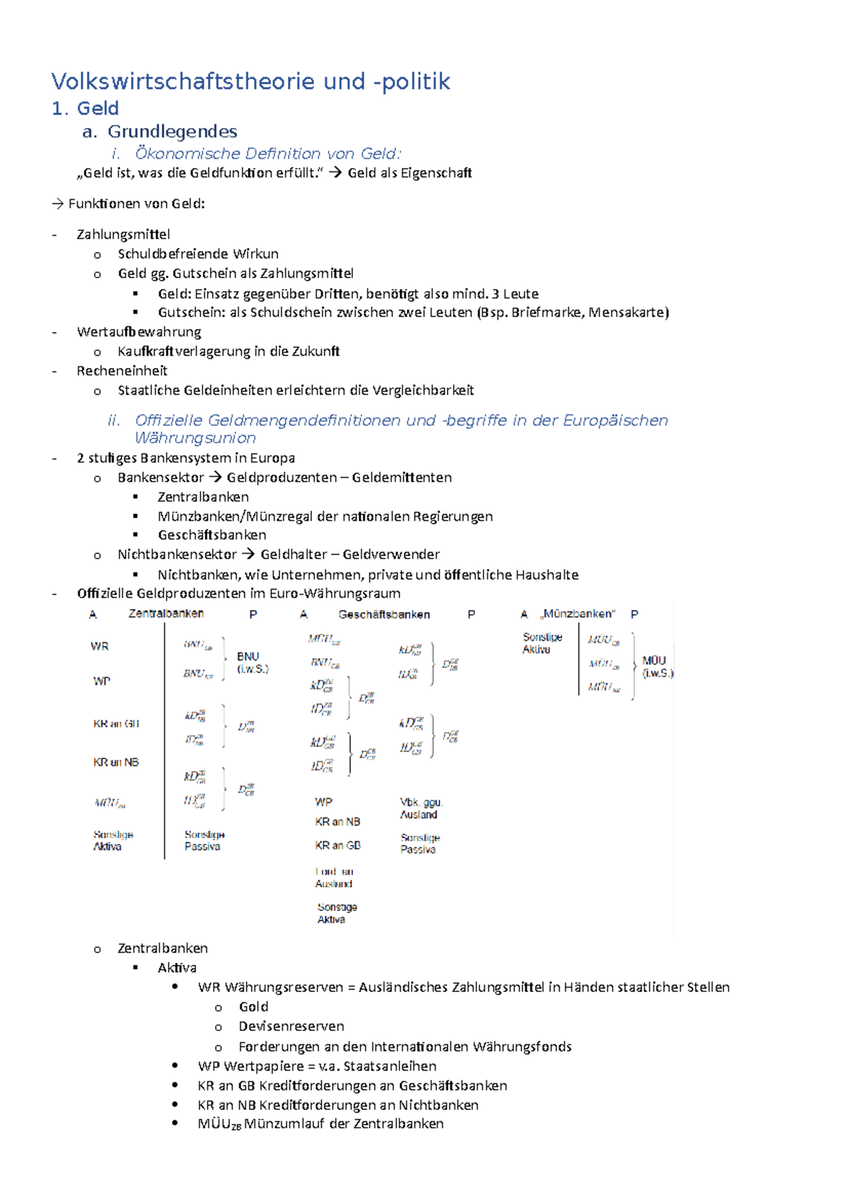 Volkswirtschaftslehre Zusammenfassung - Volkswirtschaftstheorie Und 1 ...