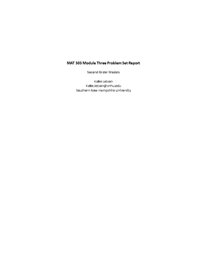 MAT 303 Project Two Summary Report Template - MAT 303 Project Two ...