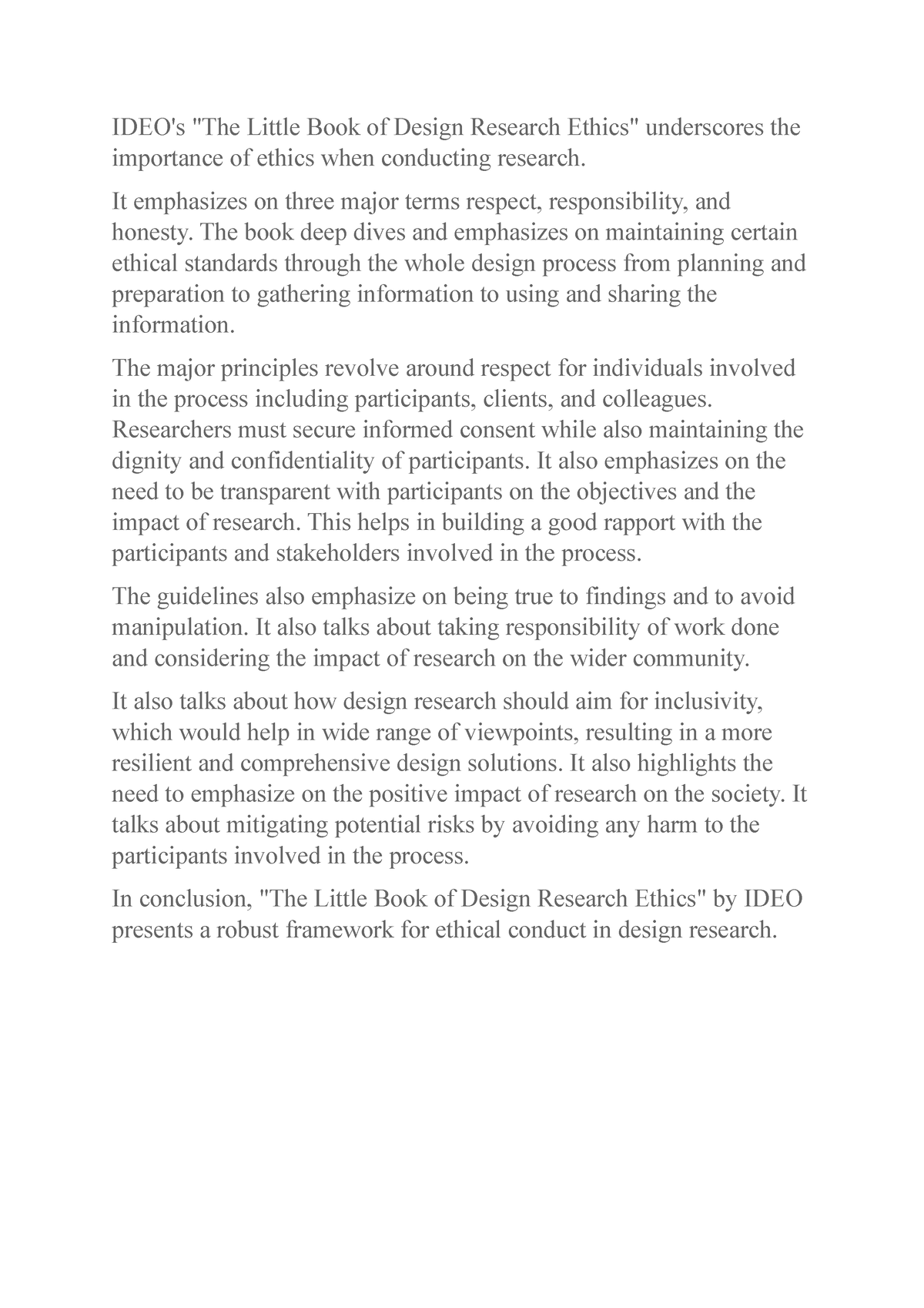 The Little Book of Design Research Ethics