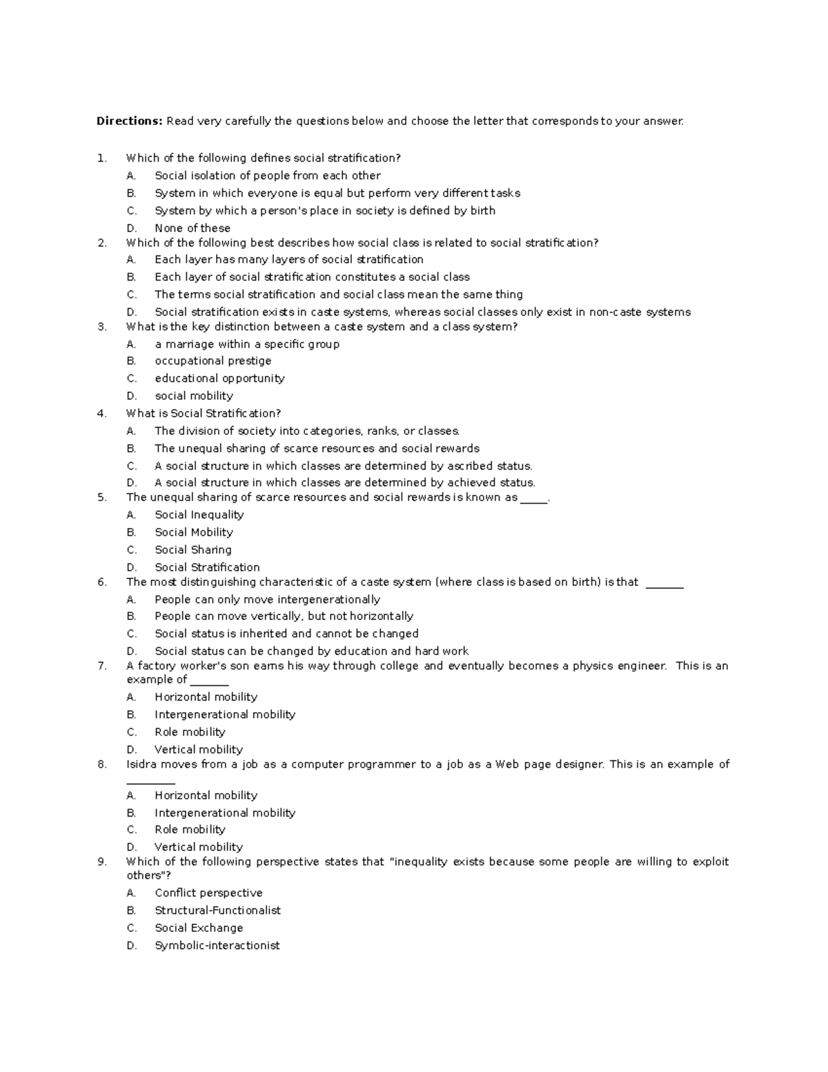 Summative 3 - Directions: Read very carefully the questions below and ...