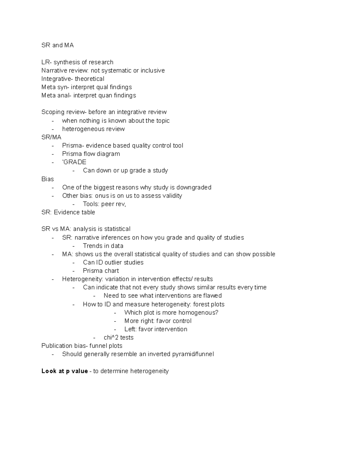 EBP 11 04 - systematic reviews and meta-analysis - SR and MA LR ...