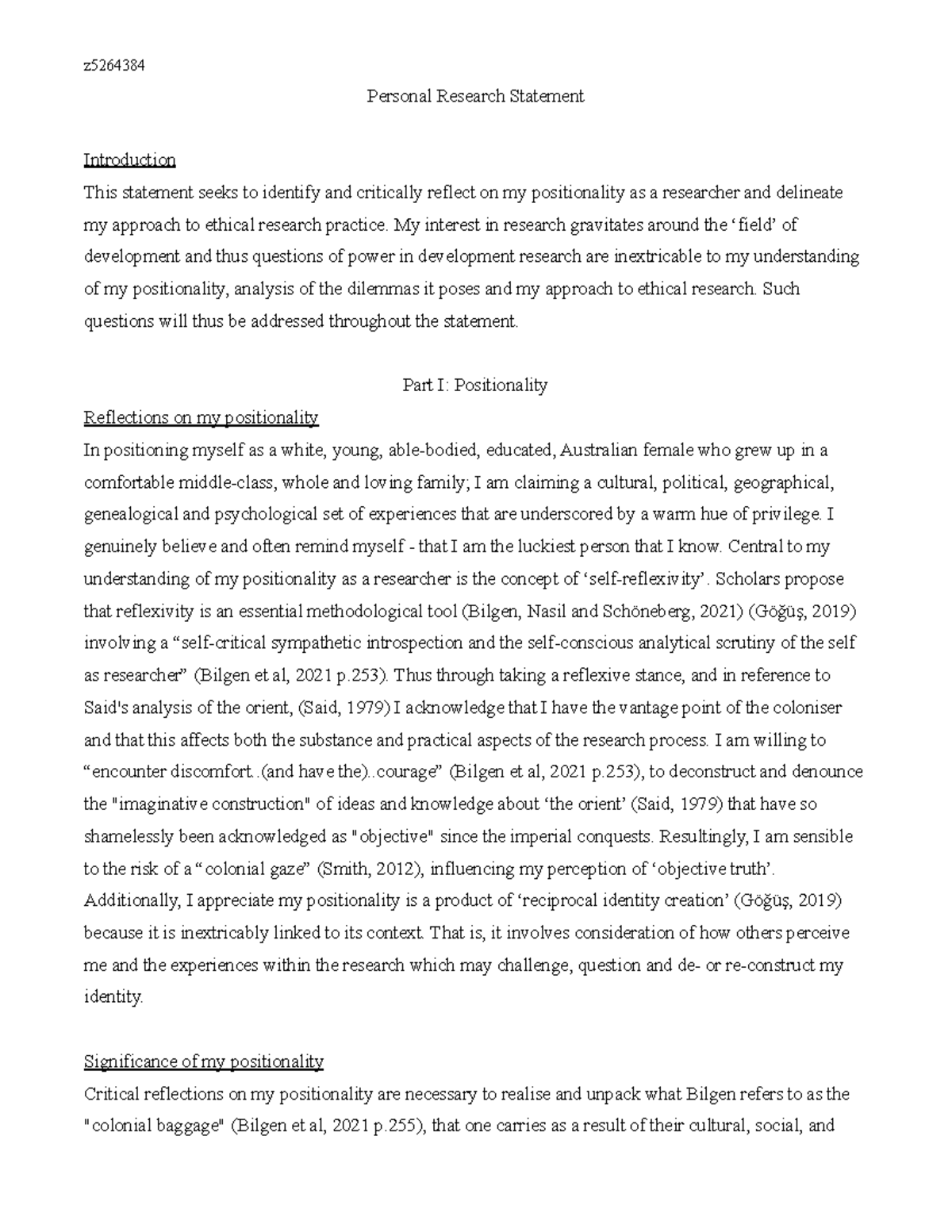 Personal Research Statement - Personal Research Statement Introduction ...