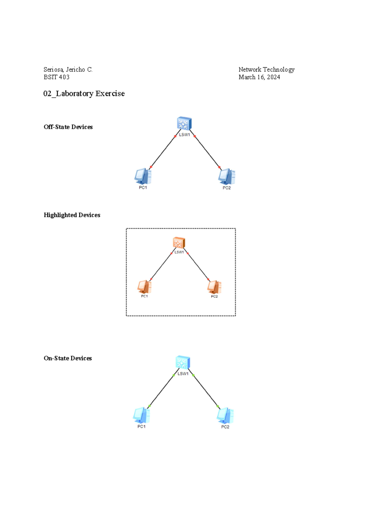 Lab Exerciseeee - Information Technology - Seriosa, Jericho C. Network ...