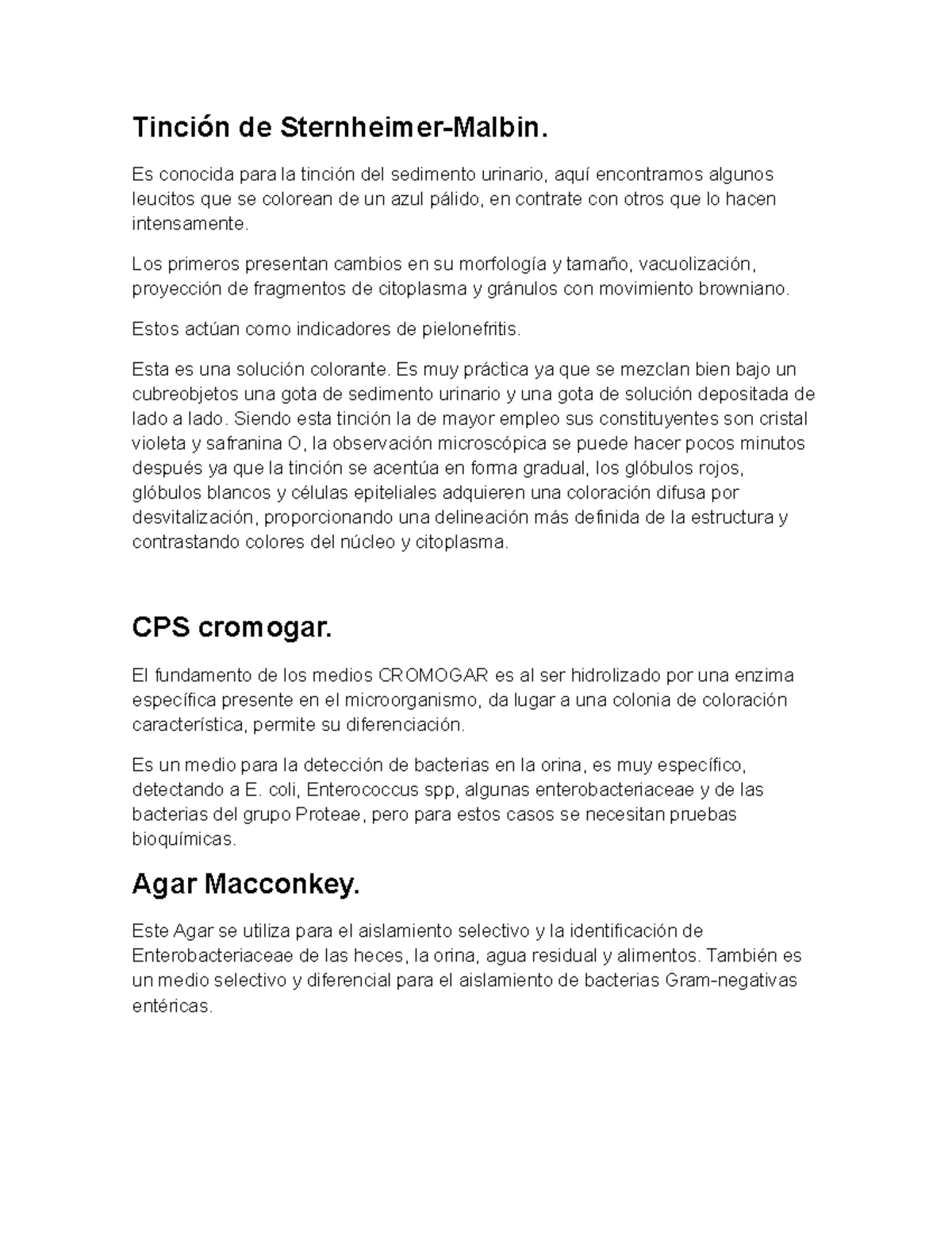 Tinción De Sternheimer, CPS Y Agar - Tinción De Sternheimer-Malbin. Es ...