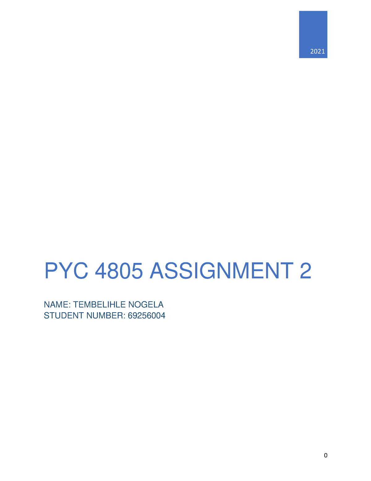 pyc4805 assignment 2 child development 2021