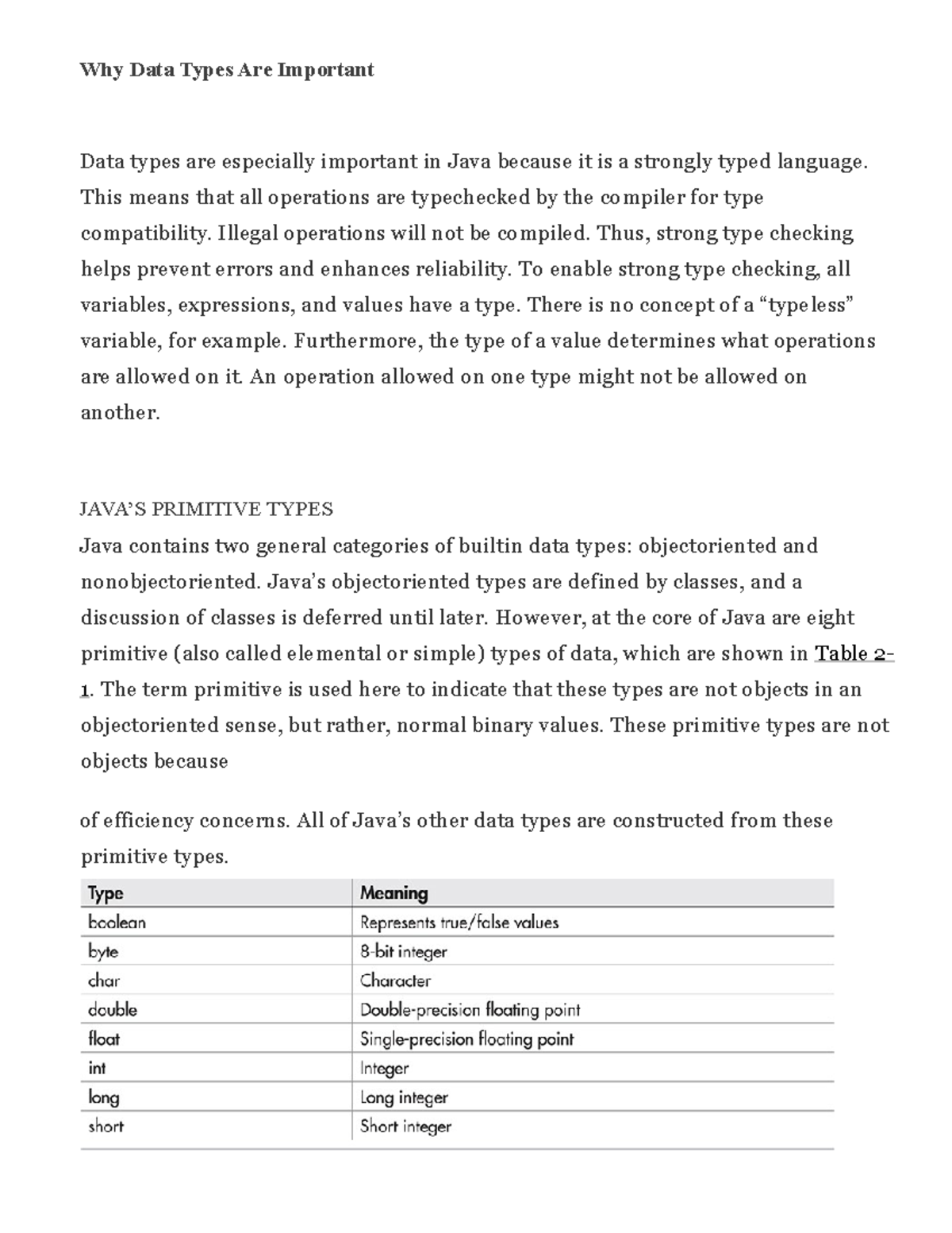 why-data-types-are-important-this-means-that-all-operations-are-typechecked-by-the-compiler