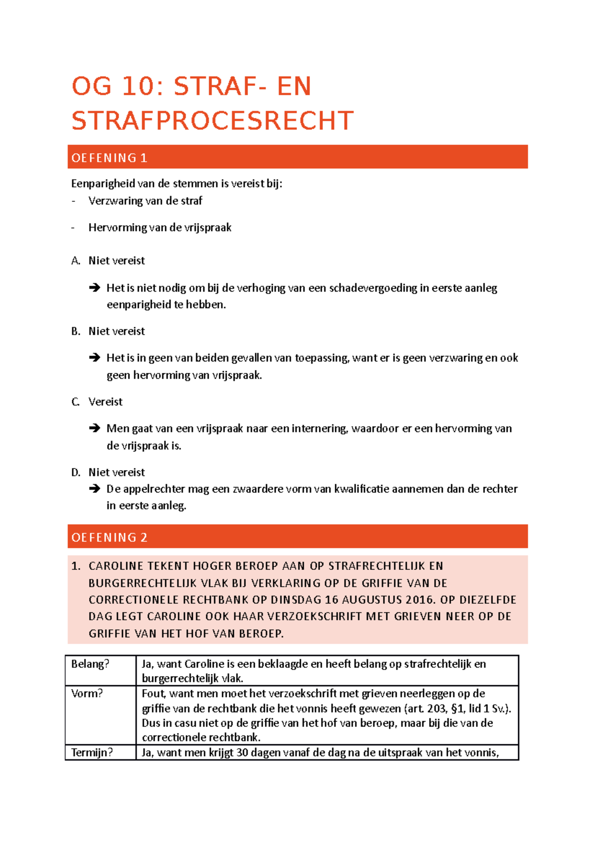 OG 10 Straf- En Strafprocesrecht - OG 10: STRAF- EN STRAFPROCESRECHT ...