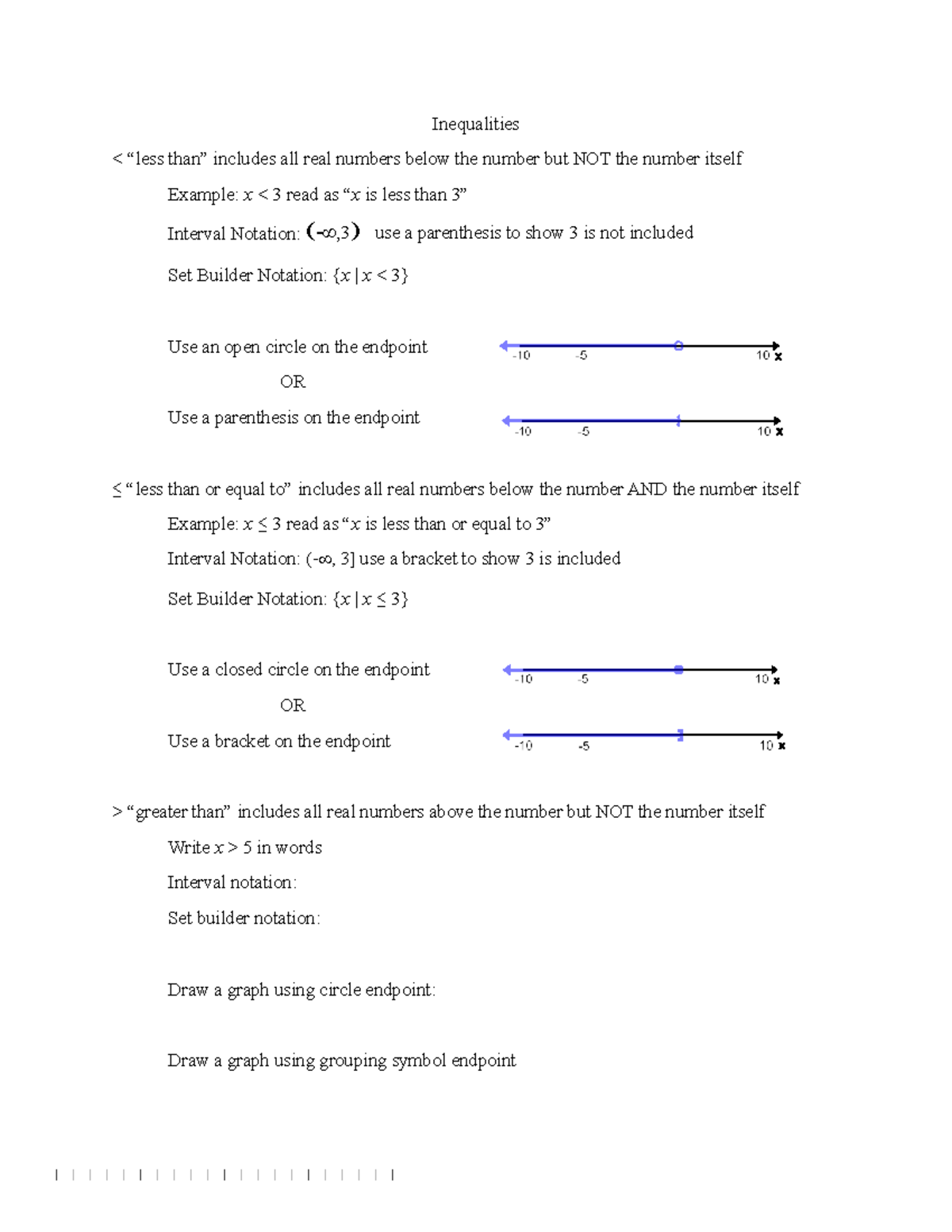 Inequalities 1 - Inequalities