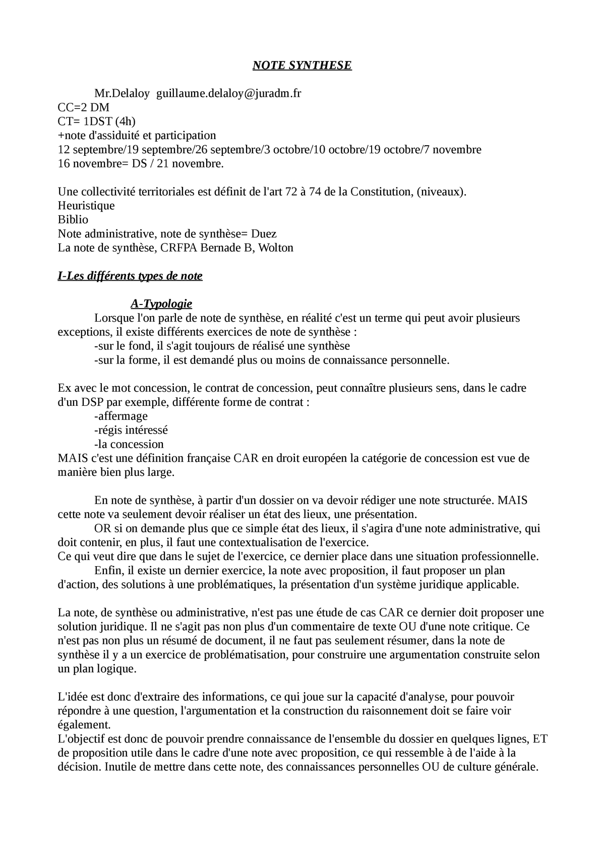 Note De Synthese Cours 2019 2020 Note Synthese Mr Guillaume Juradm Cc 2 Dm Ct 1dst 4h Note Studocu