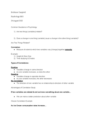 Memory part 2 of lecture notes - Memory (Part 1) Explicit Episodic ...