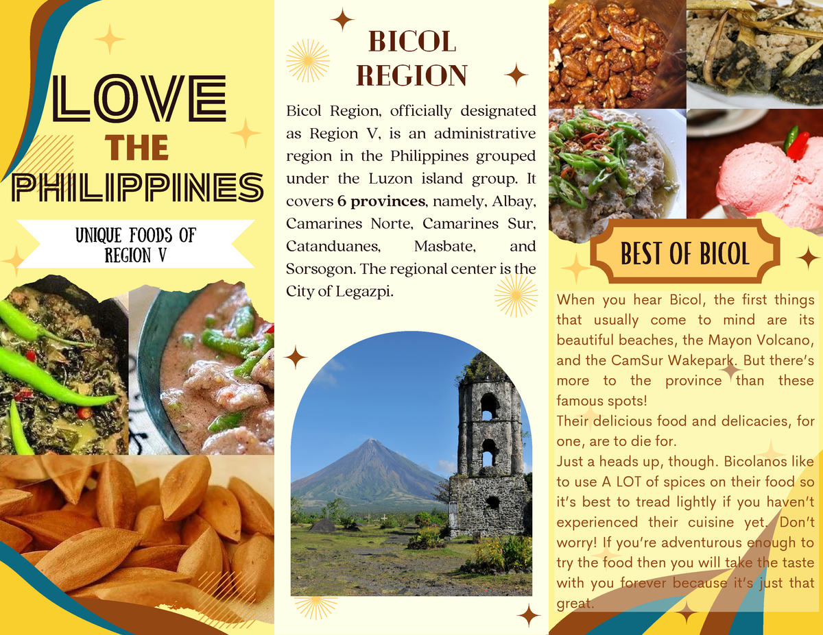 Love the Philippines Brochure - Bicol Region, officially designated as ...