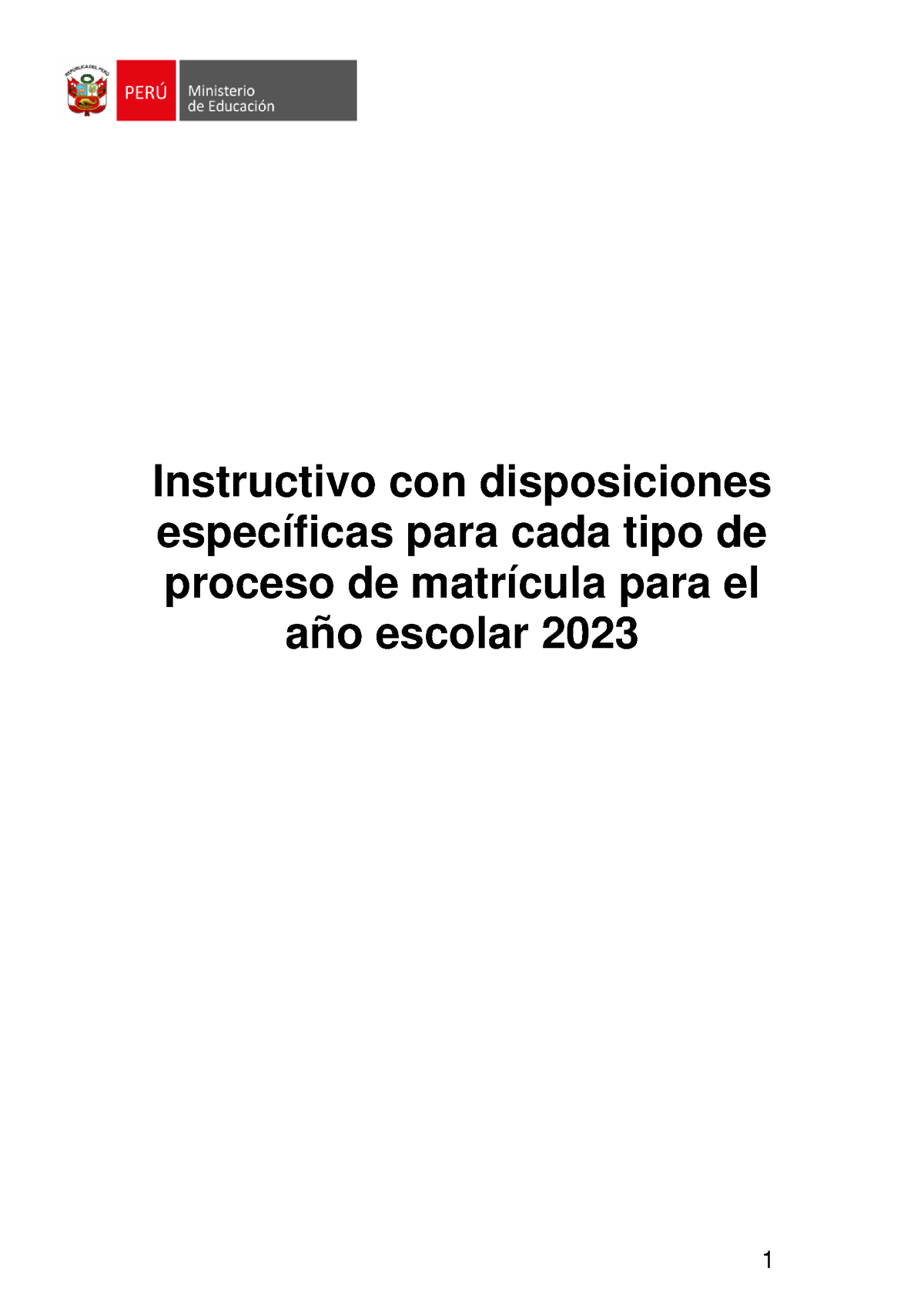 Instructivo Matricula Año Escolar 2023 - Instructivo Con Disposiciones ...