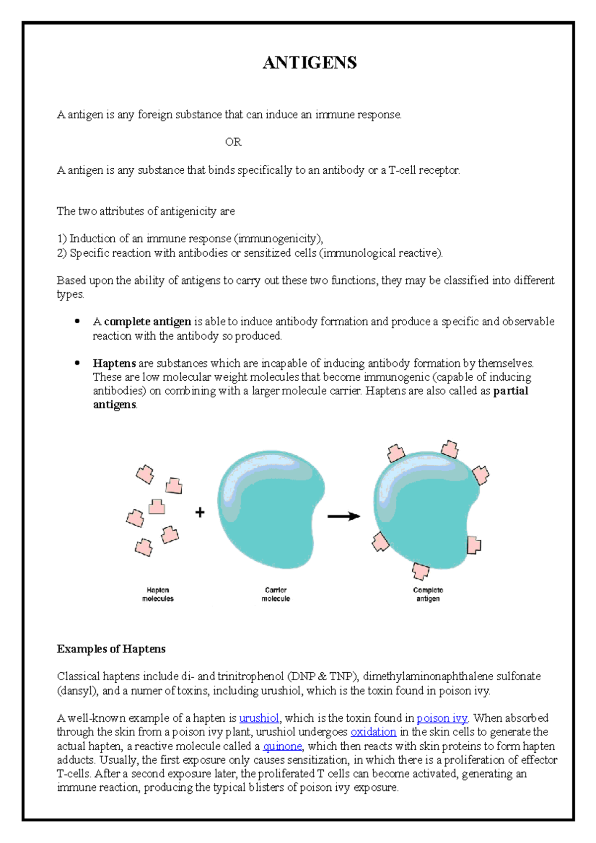 Antigens55 pathology notes ANTIGENS A antigen is any foreign