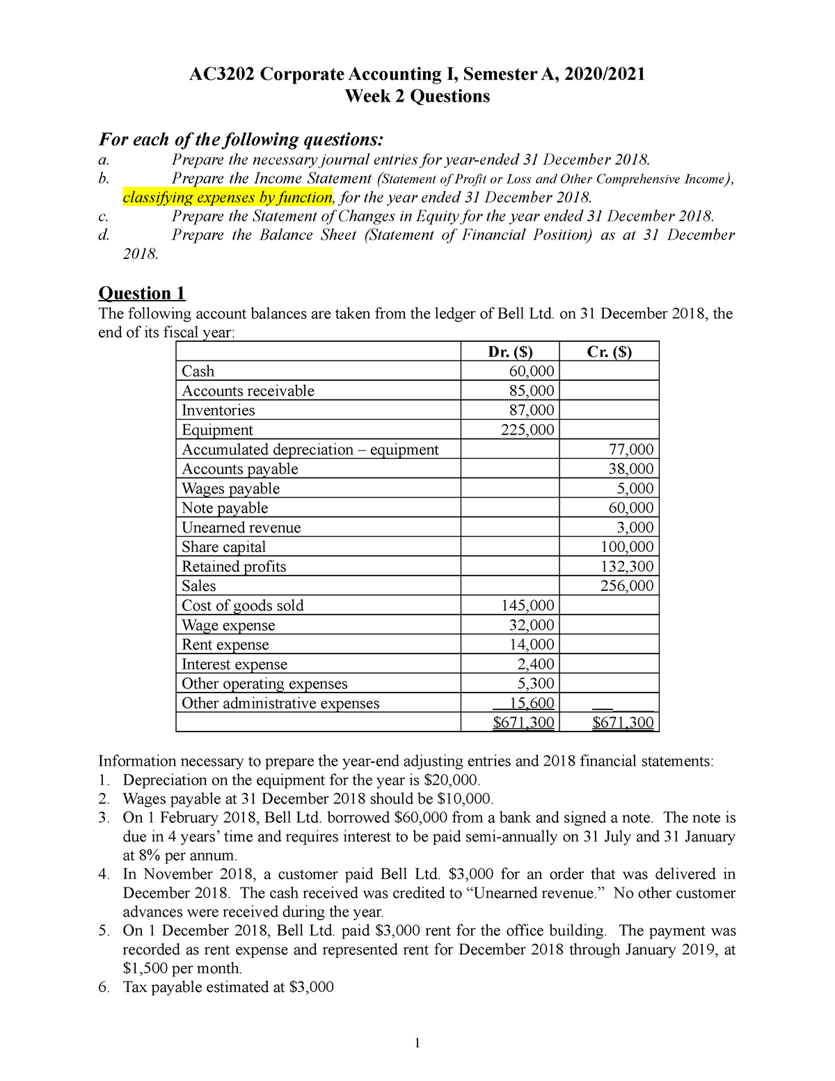 Wk2 Accounting Cycle Exercises - AC3202 Corporate Accounting I ...