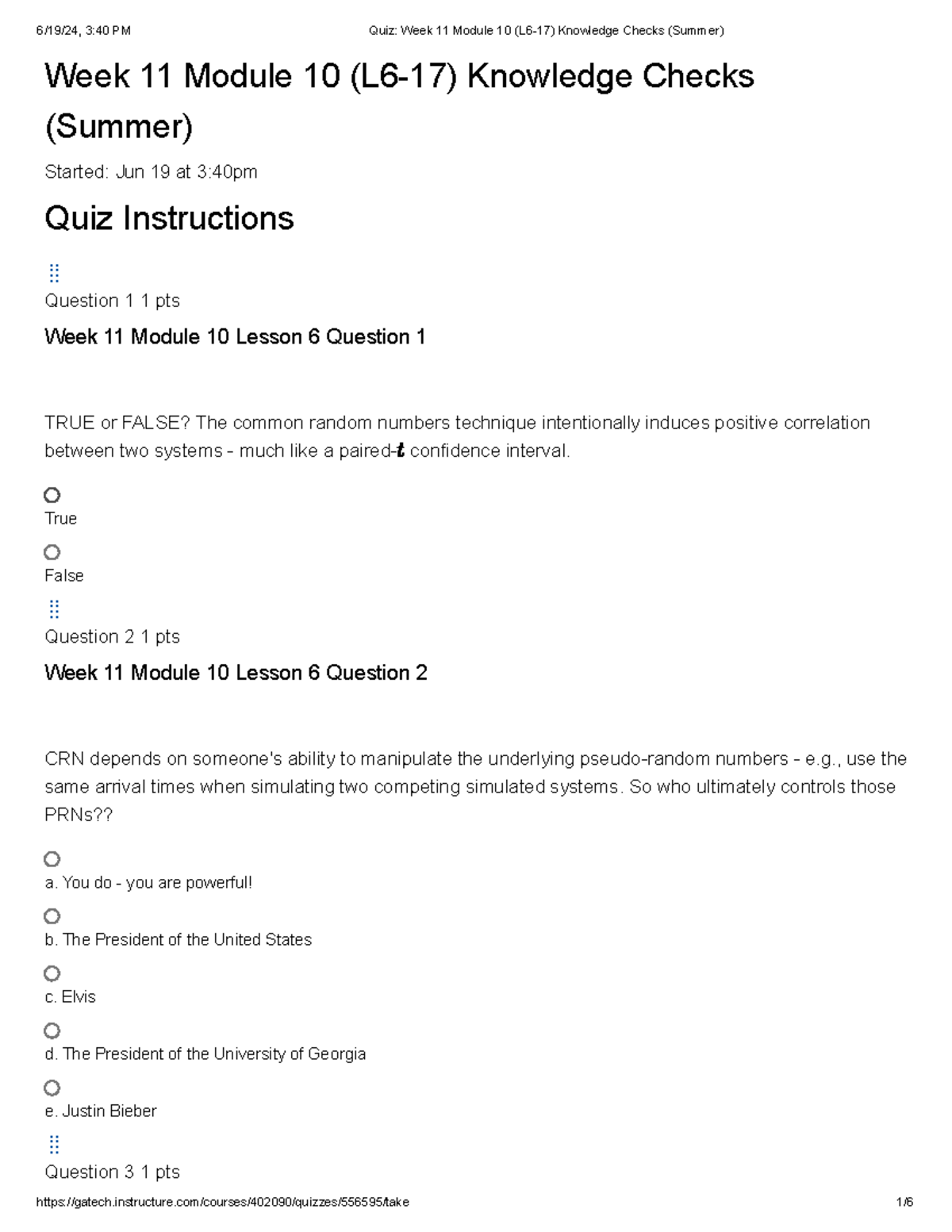 Quiz Week 11 Module 10 (L6-17) Knowledge Checks (Summer) - Week 11 ...