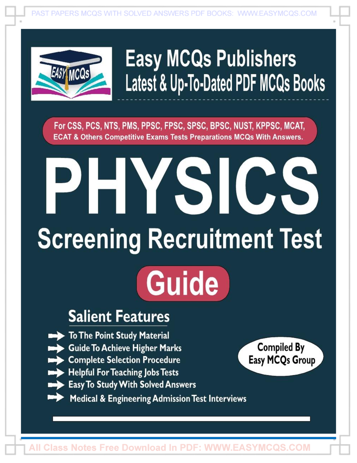 Physics MCQs PDF Book (Easy MCQs - Learn Physics MCQs For Test ...