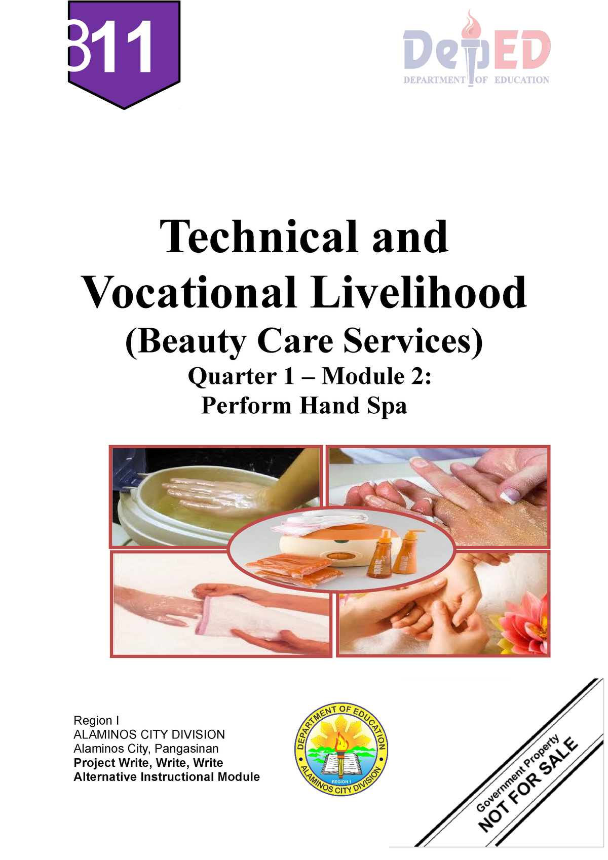 Beauty Care 11 Q1 M1 W2 Fin - Technical And Vocational Livelihood ...