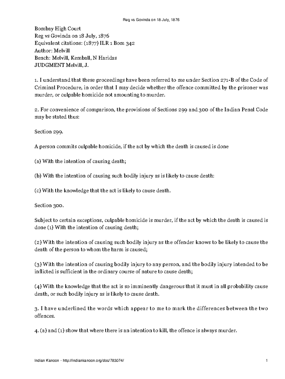 Reg vs Govinda on 18 July 1876 Bombay High Court Reg vs Govinda on 18