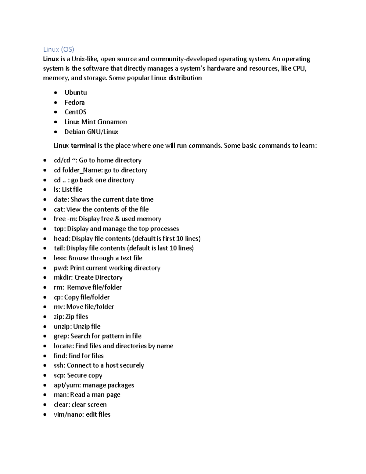 Linux Command - Easy - Linux (OS) Linux is a Unix-like, open source and ...