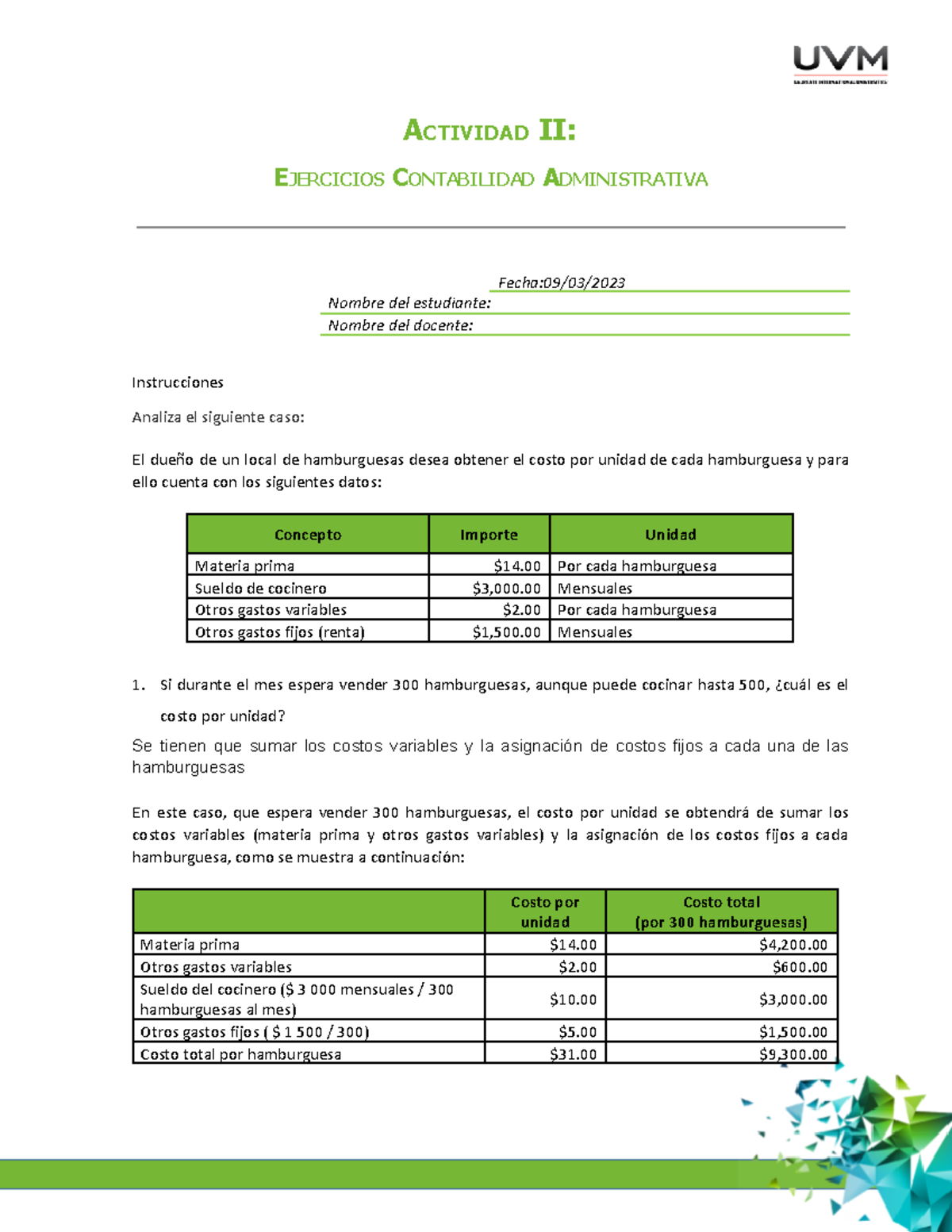 Actividad 2 - Trabajo De Blackboard - ACTIVIDAD II: EJERCICIOS ...