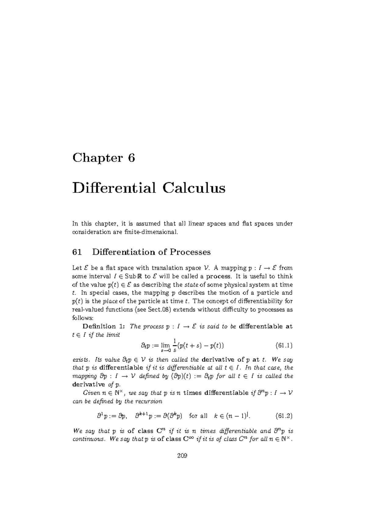differential calculus Chapter 6 Differential Calculus In this chapter