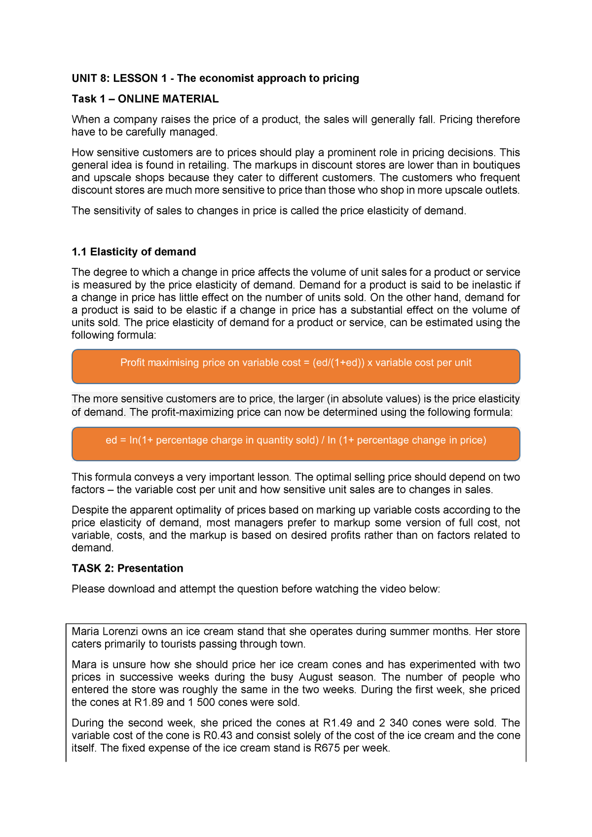 UNIT 8 Pdf - Unit 8 Notes - UNIT 8: LESSON 1 - The Economist Approach ...