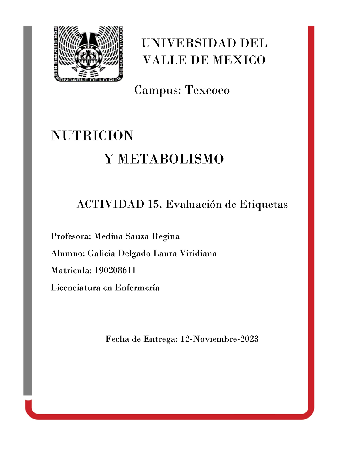 A15 Lvgd Campus Texcoco Nutricion Y Metabolismo Actividad 15 Evaluación De Etiquetas 6285