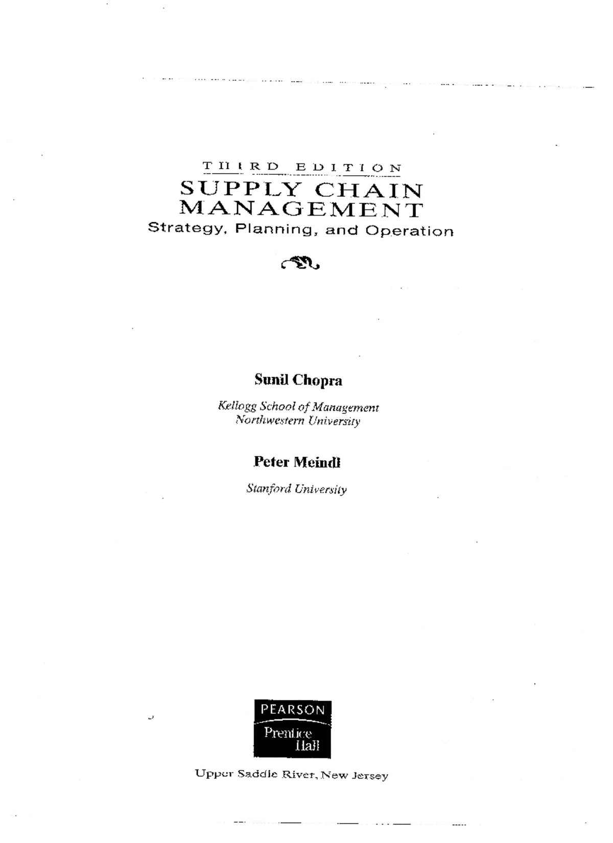 Chopra Meindl SCM Ch1 2 -·-·THIRD EDITION - SUPPLY CHAIN MANAGEMENT ...