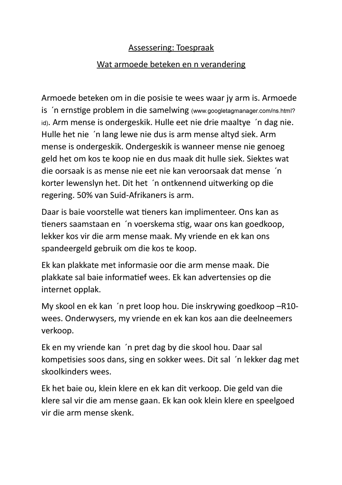 my role model essay 300 words in afrikaans