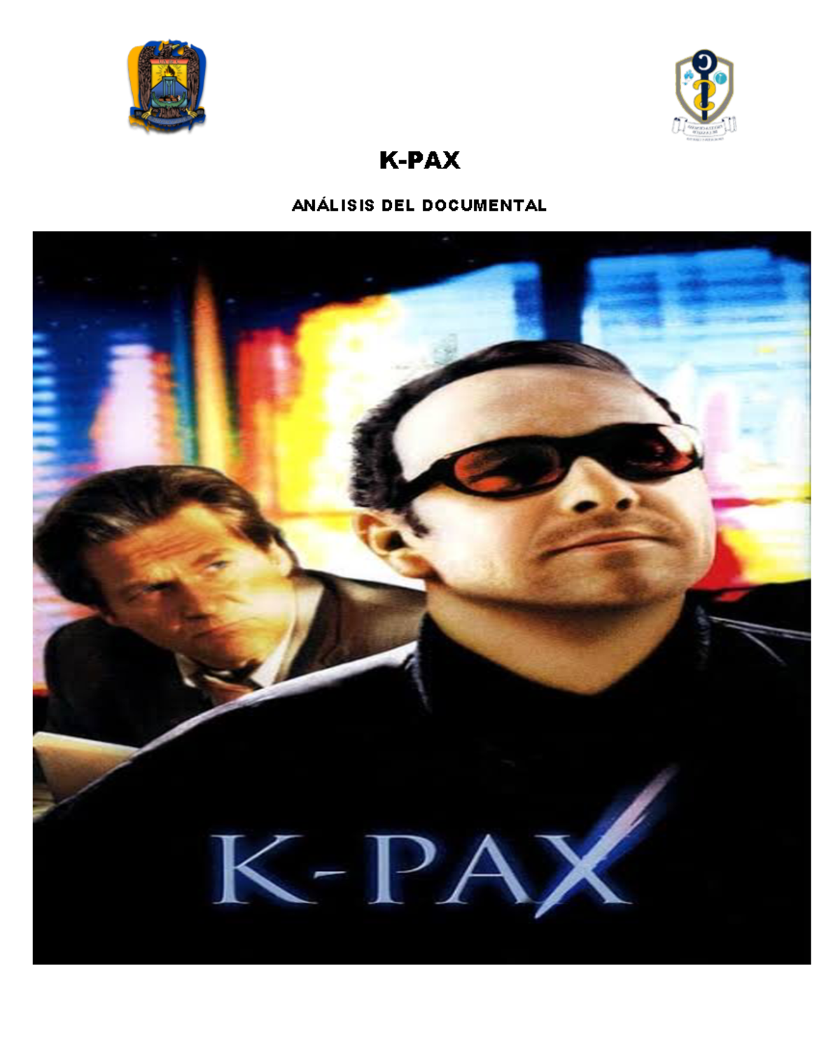 Copia de K pax criterios 2022 KPAX ANÁLISIS DEL DOCUMENTAL Karla