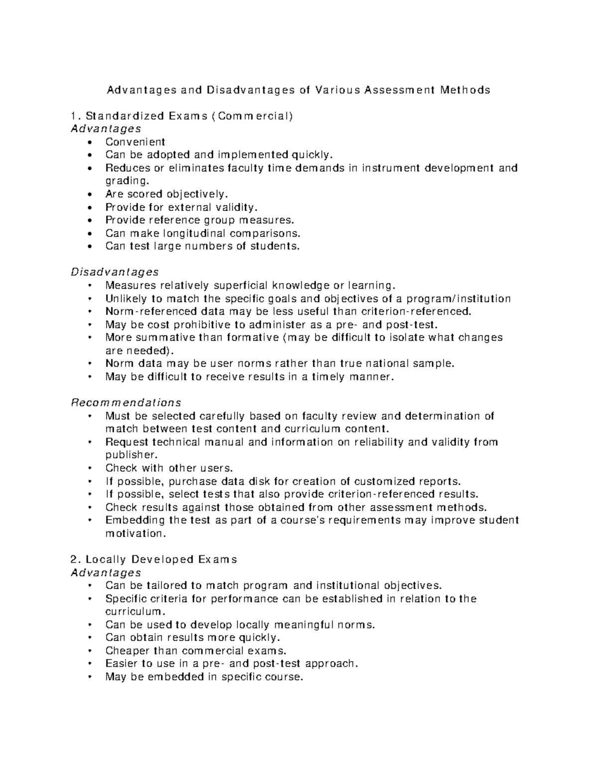 jqt2-advantages-and-disadvantages-of-various-assessment-methods