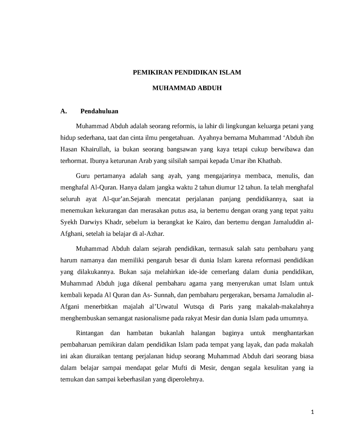 Pdf-pemikiran-pendidikan-islam-muhammad-abduh-pendahuluan Convert ...