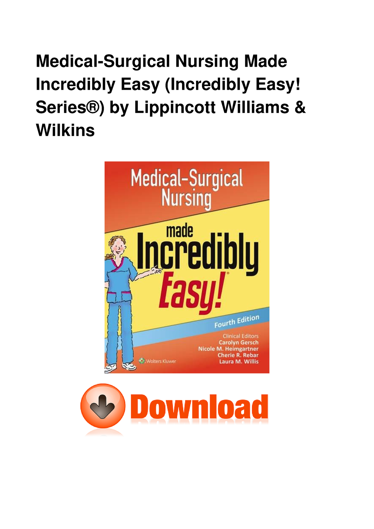 463858945 Medical Surgical Nursing Made Incredibly Pdf - Medical ...