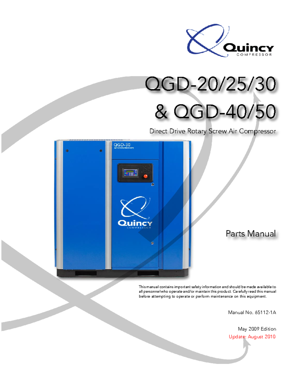 QGD-20 to QGD-50 Parts Manual - QGD-20/25/ & QGD-40/ Direct Drive ...