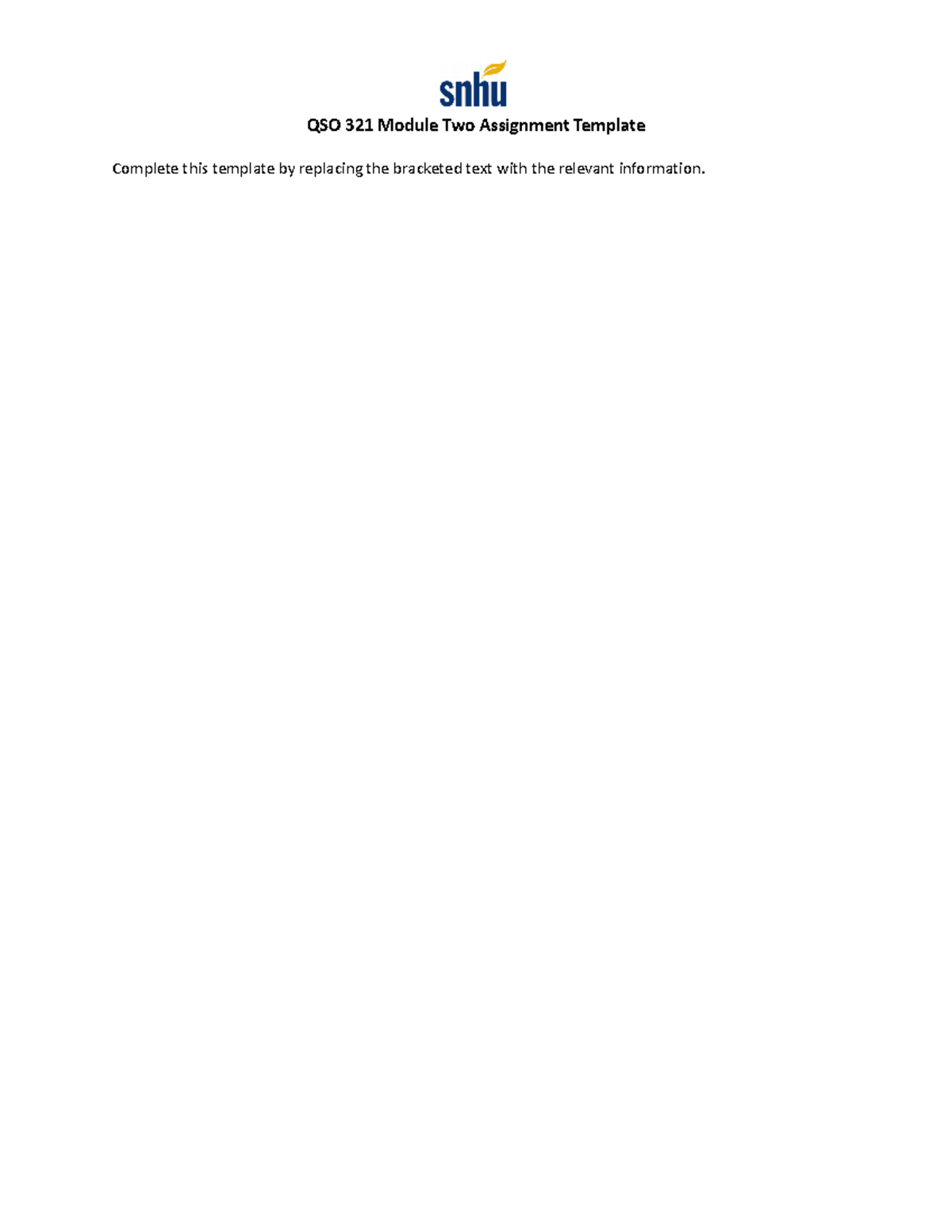 QSO 321 Module Two Assignment Template - QSO 321 Module Two Assignment ...