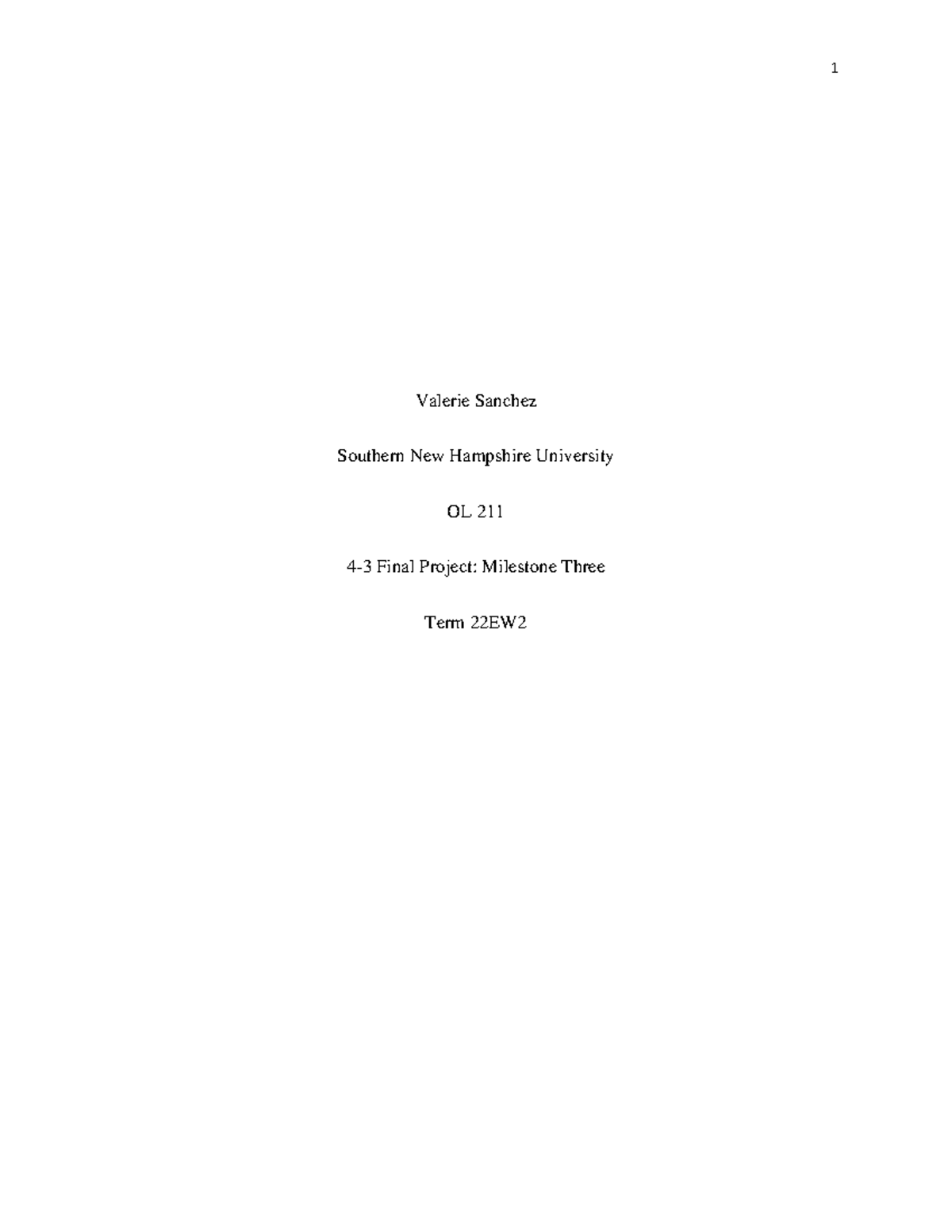 4 3 Final Project Milestone Three - Valerie Sanchez Southern New ...