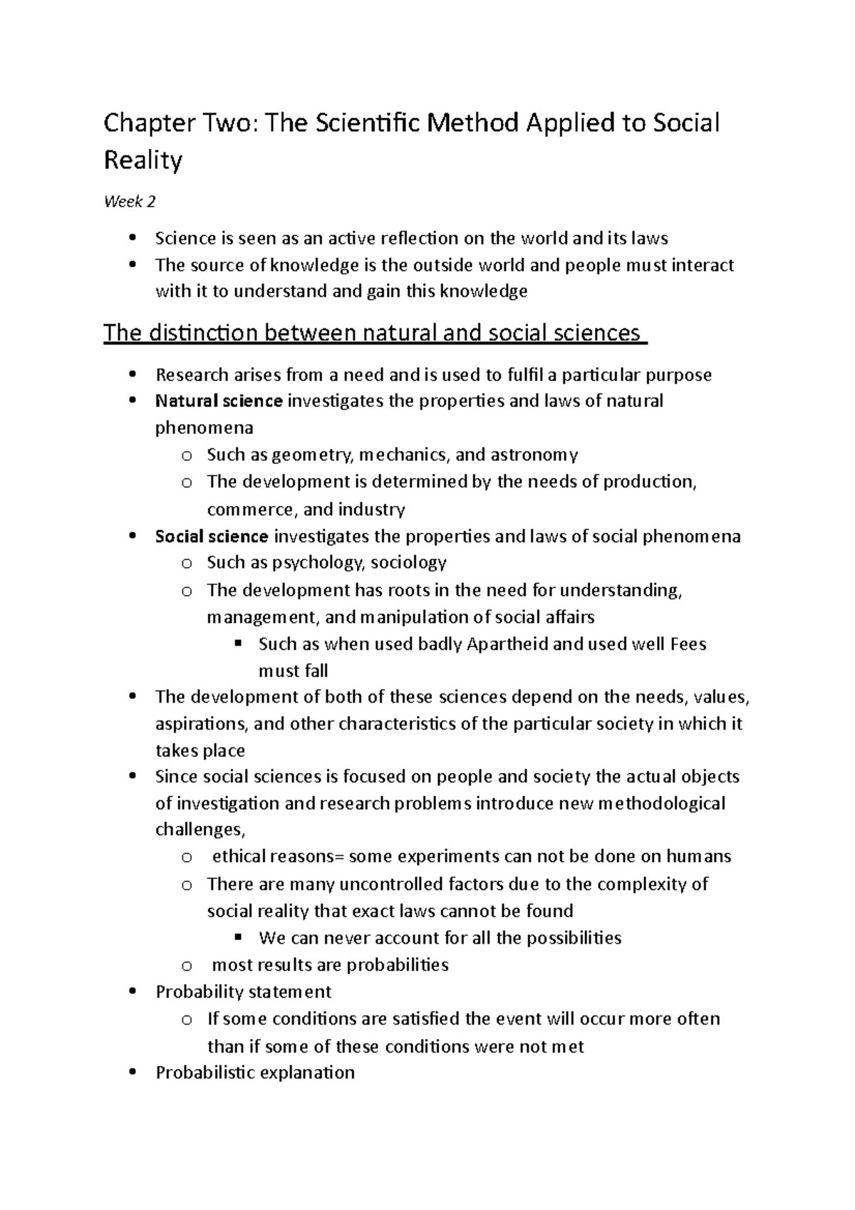 Chapter 2 - Chapter Two: The Scientific Method Applied to Social ...