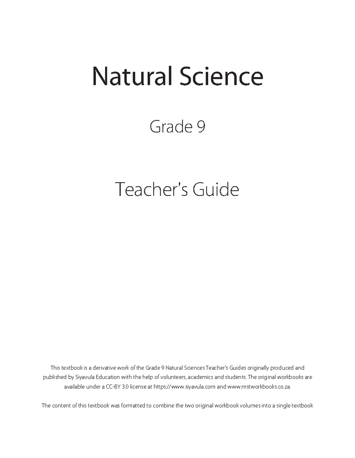 Grade 9 Natural Science Teacher Guide - Natural Science Grade 9 Teacher ...