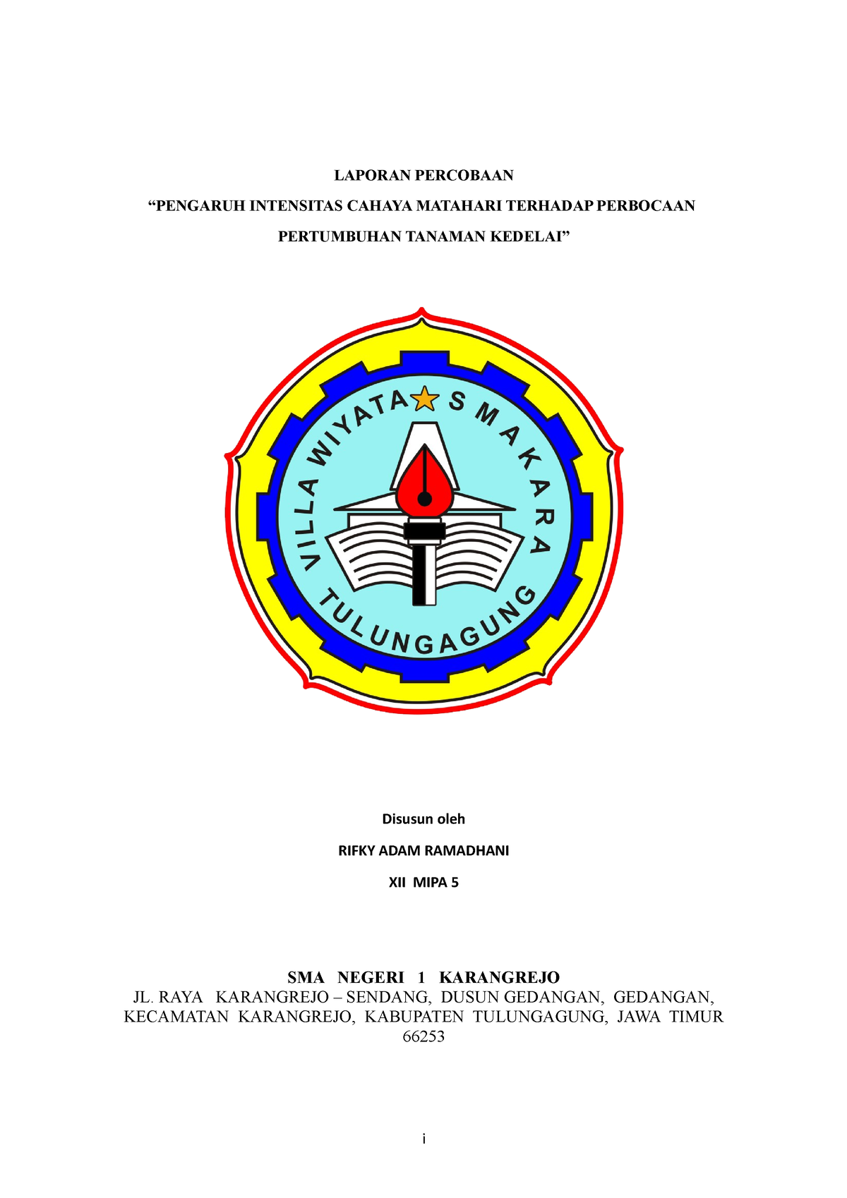 Laporan Percobaan 2 - Tanaman Jagung - LAPORAN PERCOBAAN “PENGARUH ...