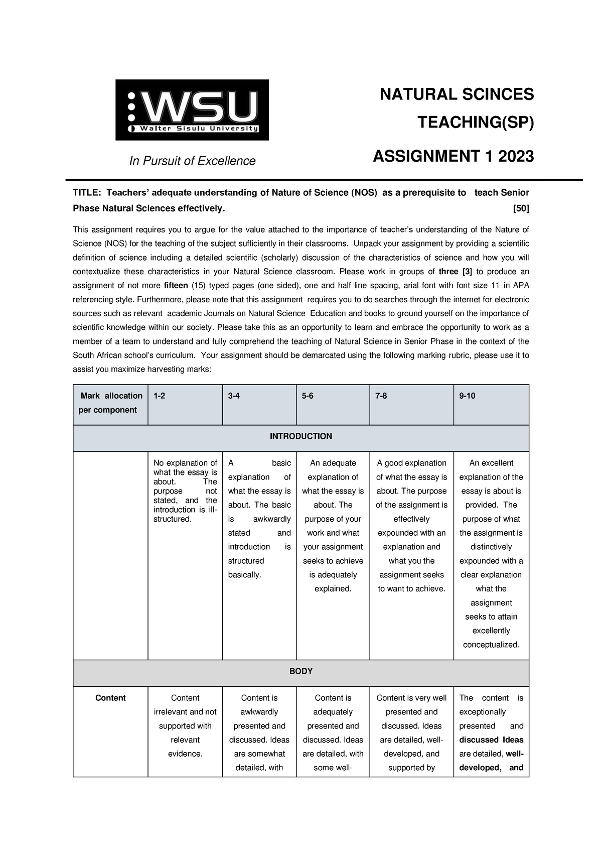 pgce assignment 1