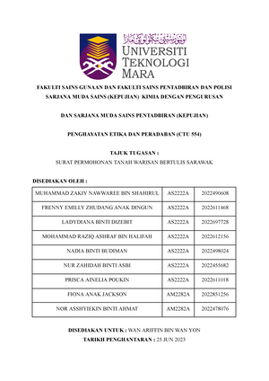 CTU552 Aliran Falsafah Teoritikal - TUGASAN: KERJA KURSUS KELAS ...