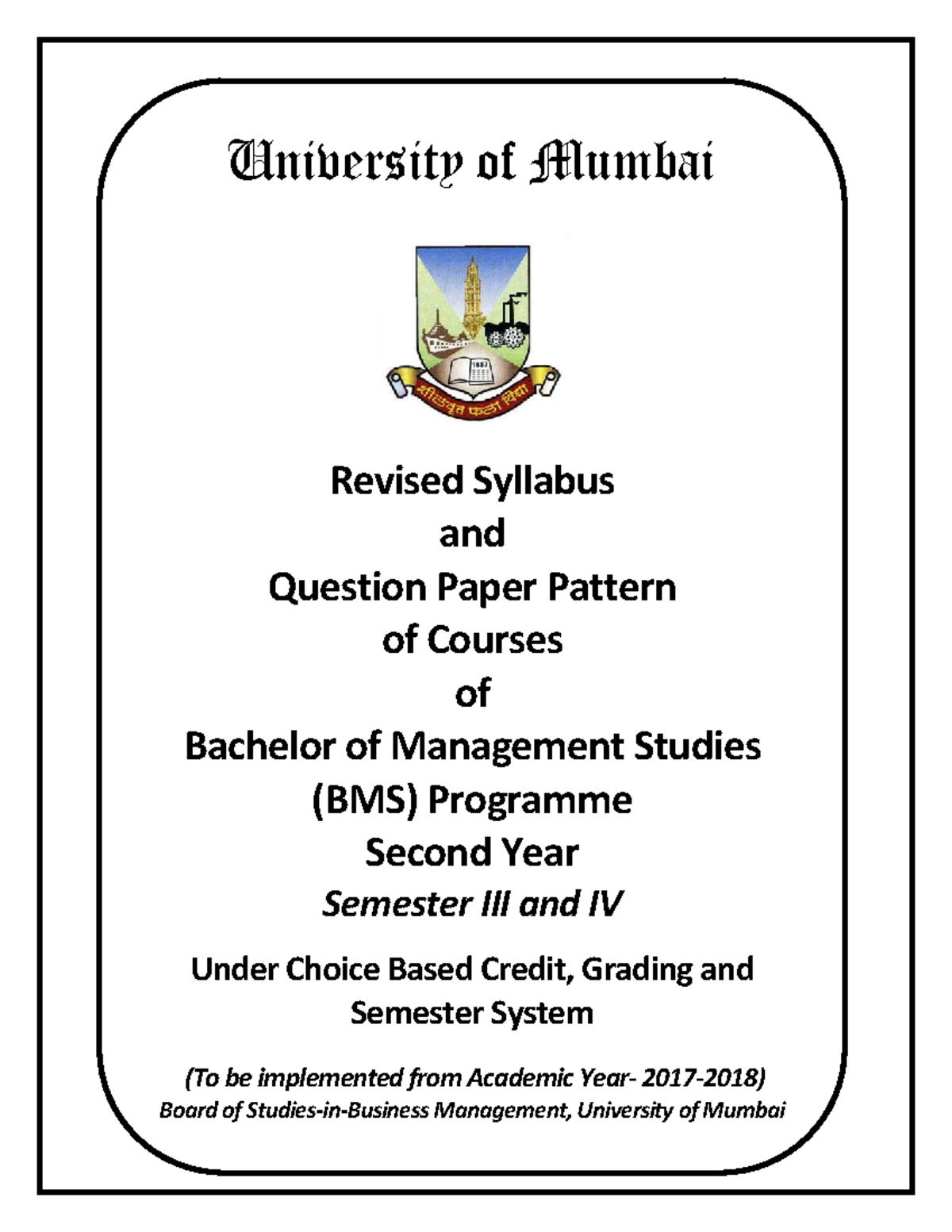 4 - Book - University of Mumbai Revised Syllabus and Question Paper ...
