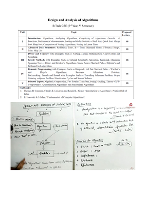 DAA UNIT-1 Written Notes-1 - Btech Cse 3rd Year Daa - Universityacademy ...