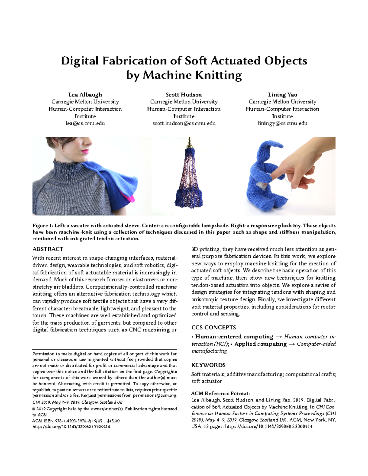 Soft actuated objects 1 - Digital Fabrication of Soft Actuated Objects ...